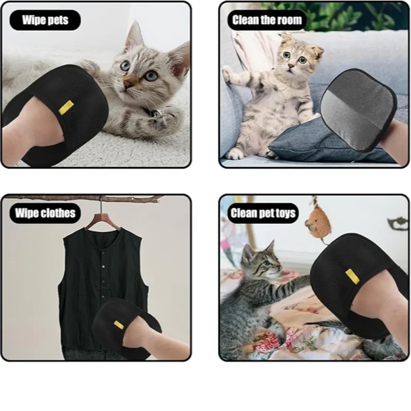 Upgraded Double Sided Grooming Glove Pet Dog Supplies Hair Remover Gloves Reusable Grooming Gloves Grooming Equipment For Dogs