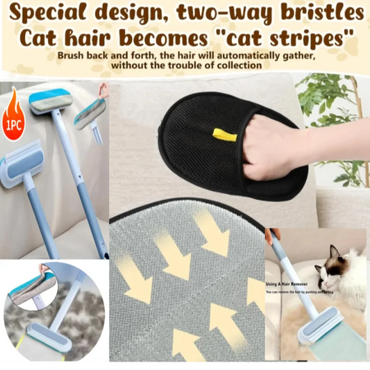 Upgraded Double Sided Grooming Glove Pet Dog Supplies Hair Remover Gloves Reusable Grooming Gloves Grooming Equipment For Dogs